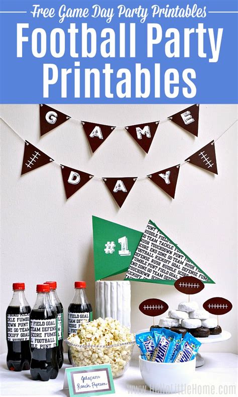 Printable Football Party Decorations